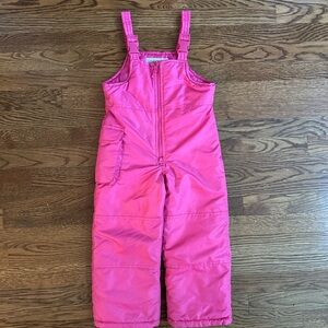 London Fog Bright Pink Kids Snow Bib